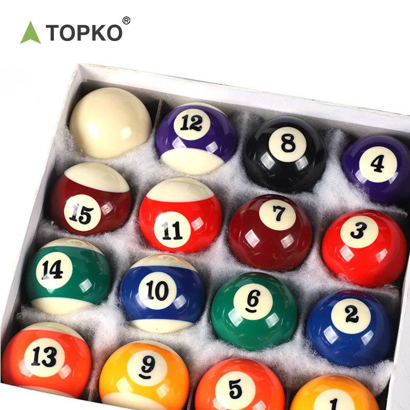 TOPKO Billiard Pool Ball Tournament High Quality Snooker & Billiard Balls 50.8mm Resin Billiards Pool Ball Set
