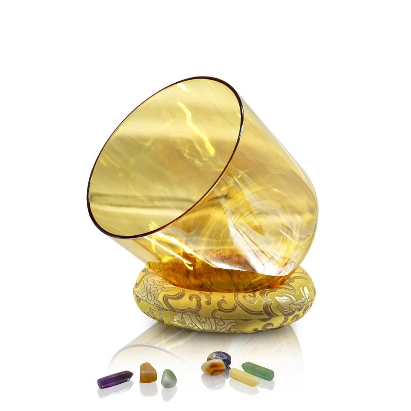 Amazing sound Alchemy Citrine Chakra Tuned Alchemy Clear Cosmic Quartz Crystal Singing Bowls for Sound Healing Meditation