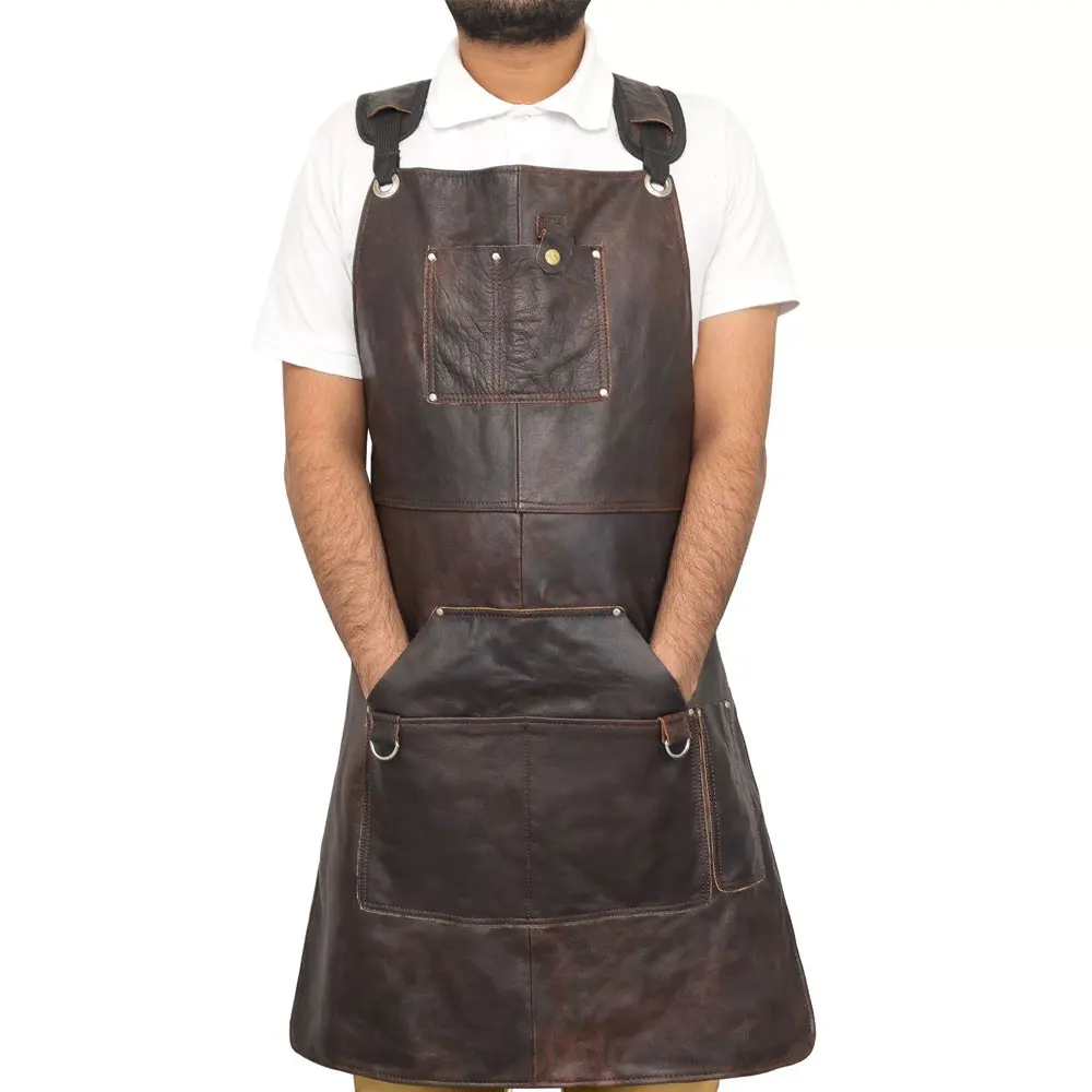 Top High Quality Latest Design Apron Customized New Design Leather Fabric House Custom Keep Leather Apron For Sale