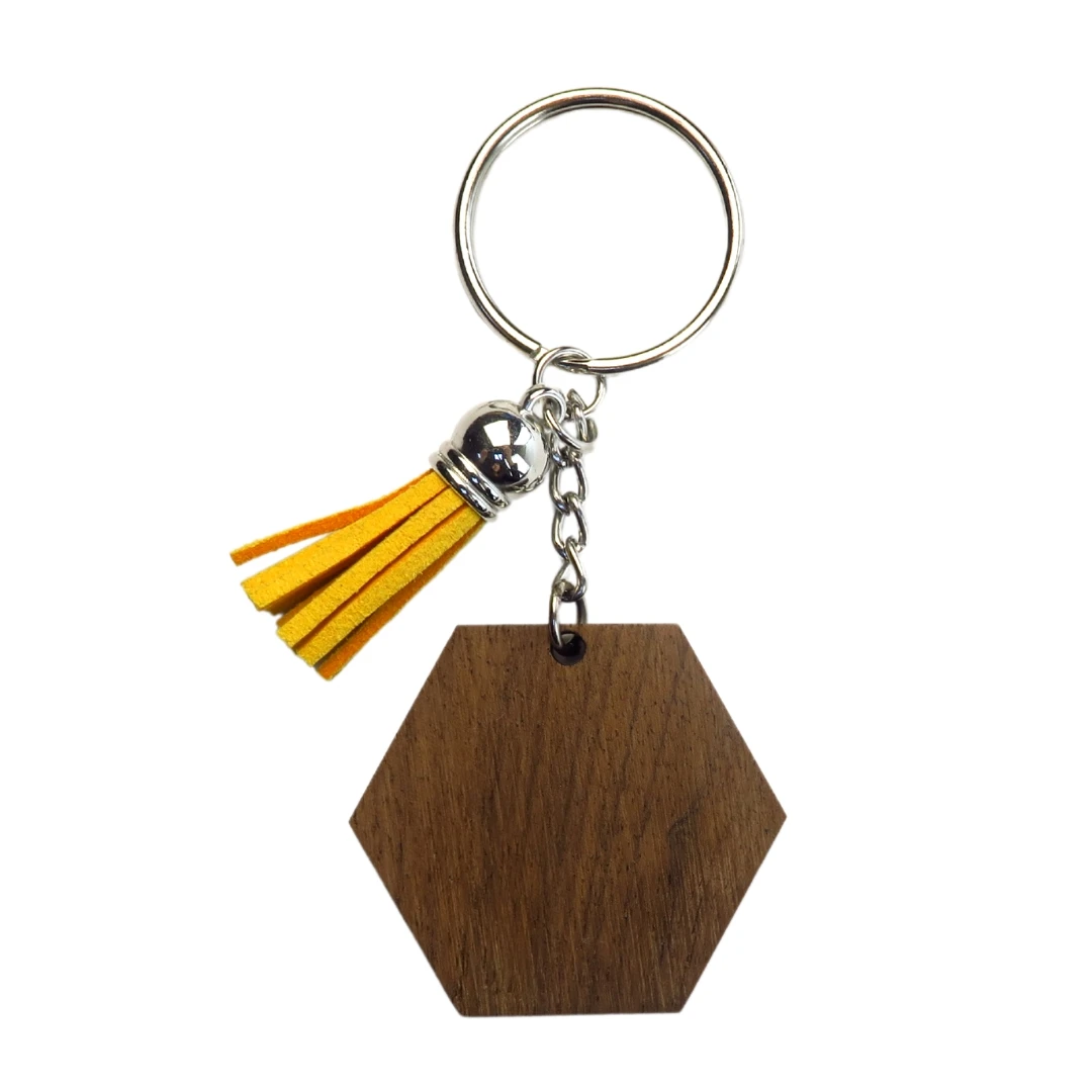 Eco-Friendly Wood Product Blank Custom Wooden Keychain