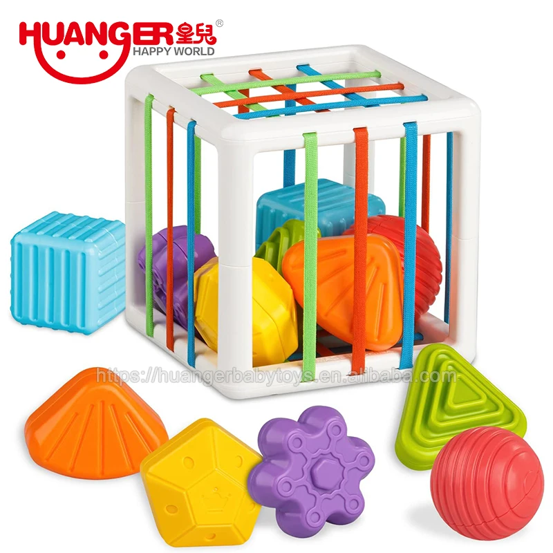 Сортировочные игры HUANGER Brinquedo для раннего развития Монтессори Обучающие сенсорные игрушки сортировщик формы мелкой