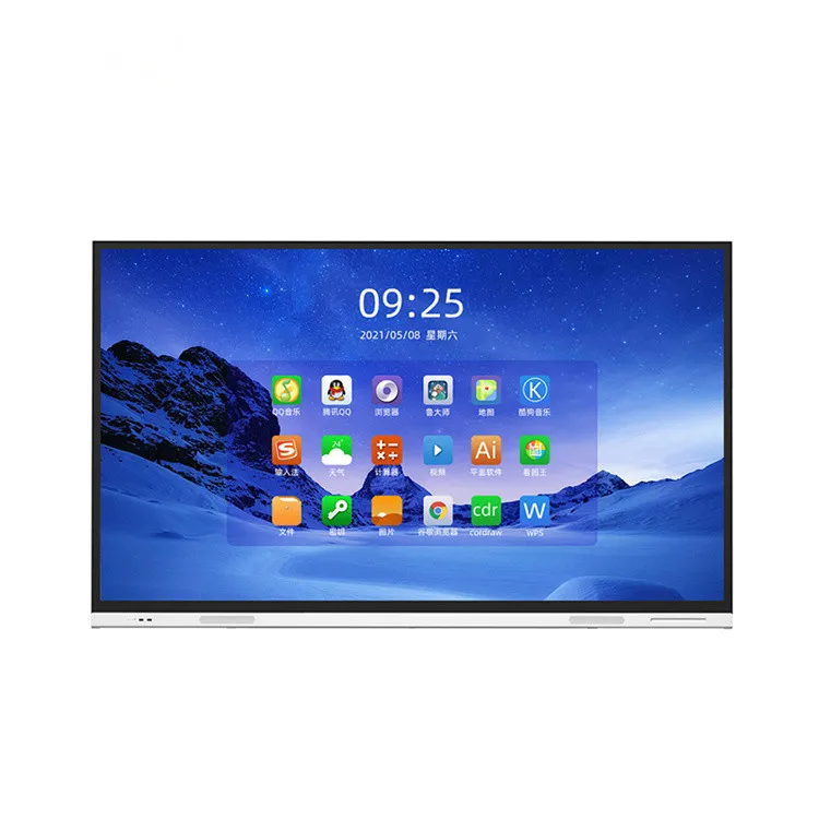 New Interactive Smart White Board With Infrared Touch Technology Smart Microphone and Camera For Meeting