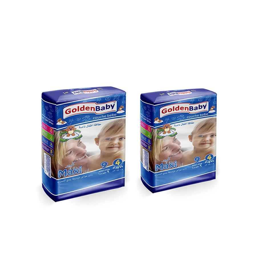 Bulk Supplier Maxi 9 Pcs 8 To 9 Kg Couche Bebe New Golden Baby Bay Diapers at Good Price Baby Diaper
