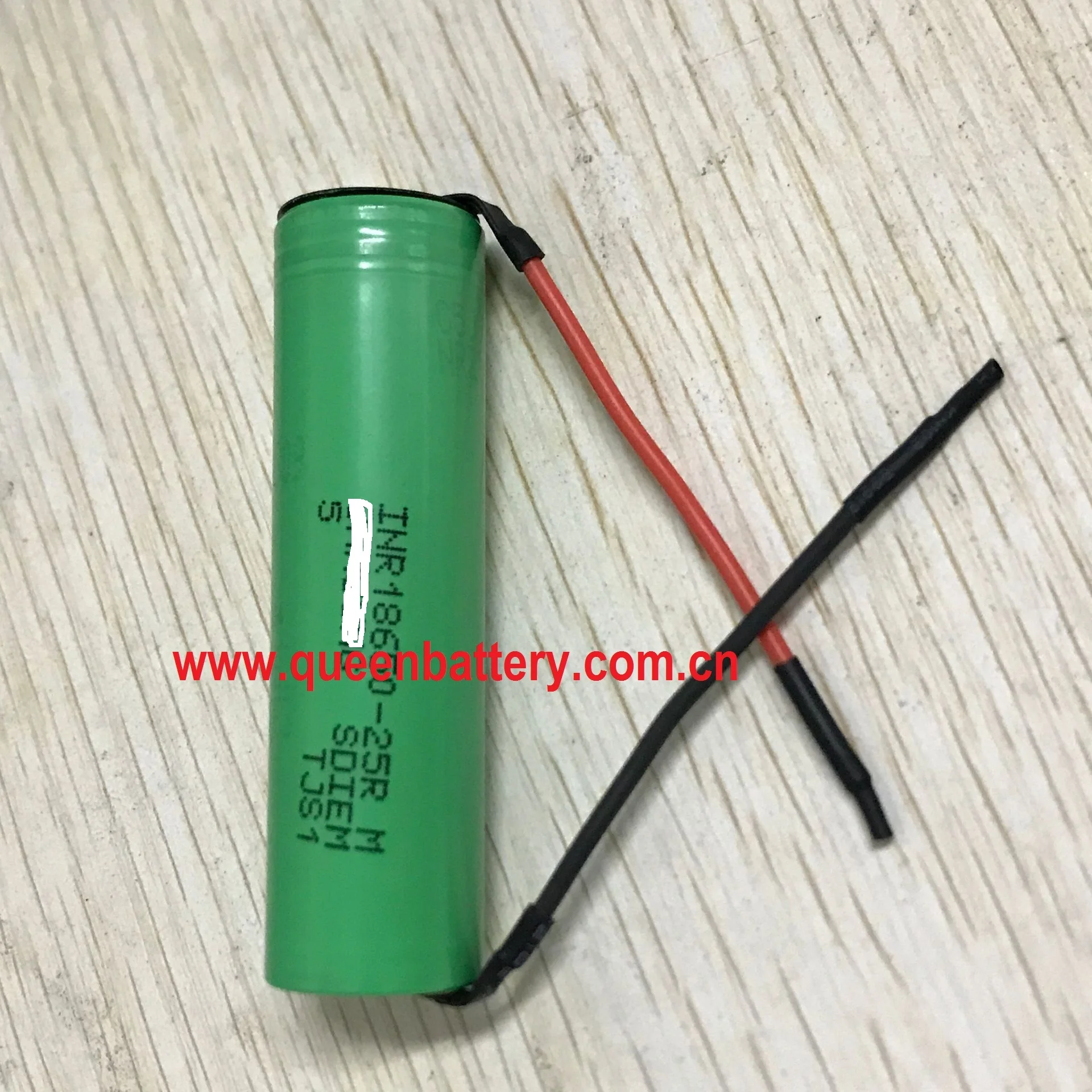 (U Tabs)INR18650-25R 18650 25R 25RM 2500mAh 20A W/U Tabs Queenbattery for Scooter E-devices Power Tools Cordless Drills