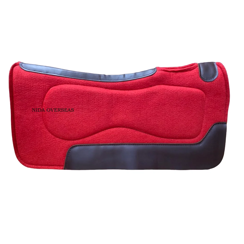 Western Saddle  Equestrian High Quality Wool Felt With Gel Contoured 34 x36 Standard Western Horse saddle Pad horse riding