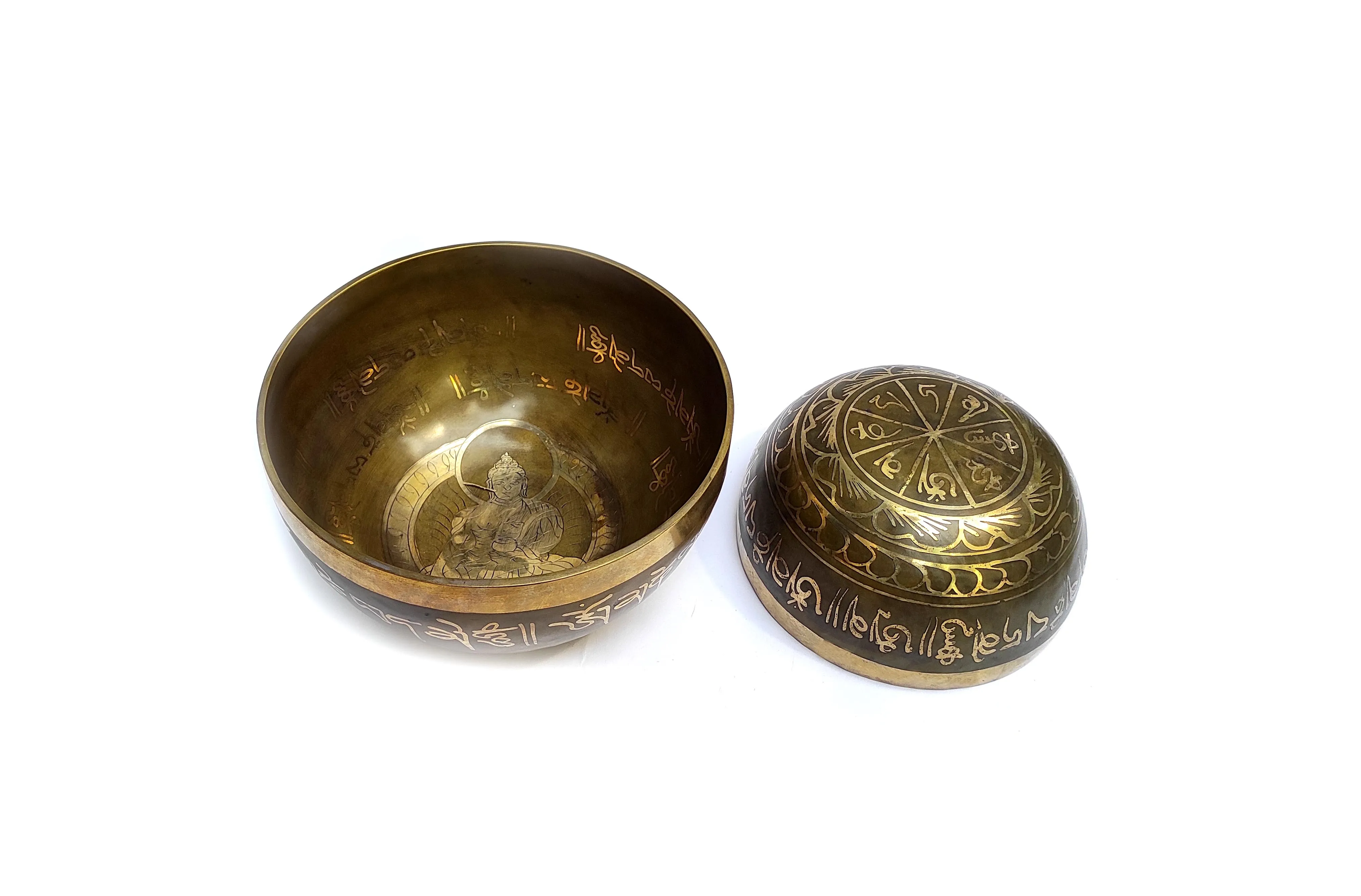 Высококачественная тибетская Поющая чаша ручной работы в стиле гималайской чакры с 7 чакрами для йоги медитации из бронзы латуни алюминия