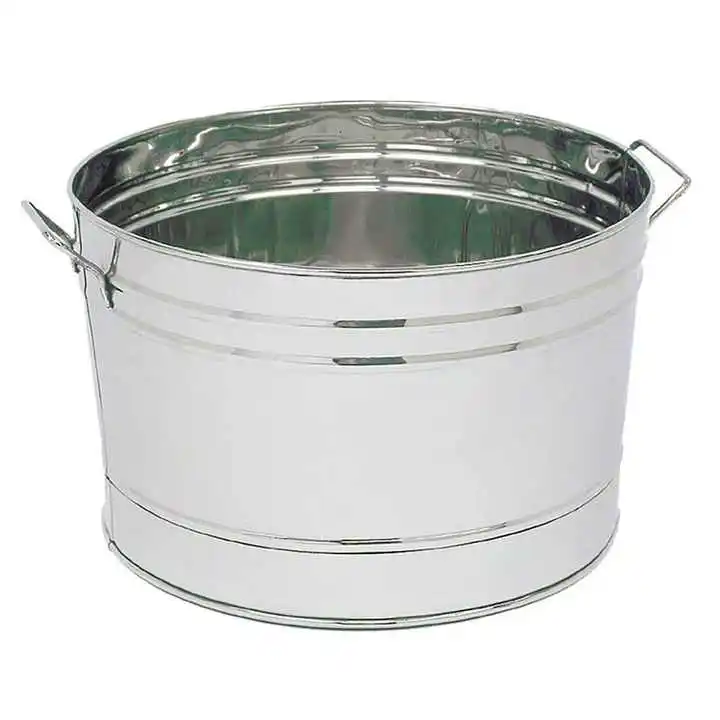 Top Quality Metal Ice Bucket With Handle For Bar Restaurant Party Beverage Tub Wine Cooler Chiller Tub By Indian Exporter
