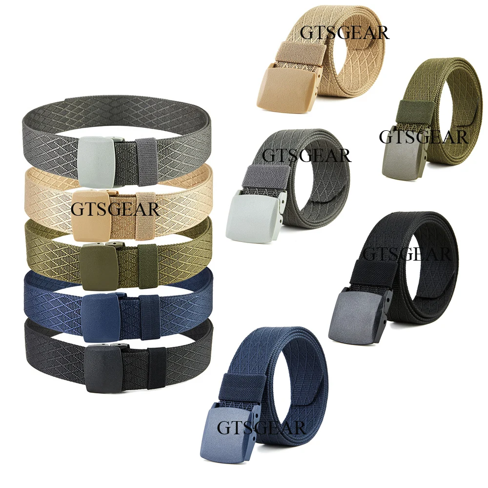 BL14 Nylon braided inner belt, leisure plastic buckle, gift belt hiking biking outdoor sports quick release belt