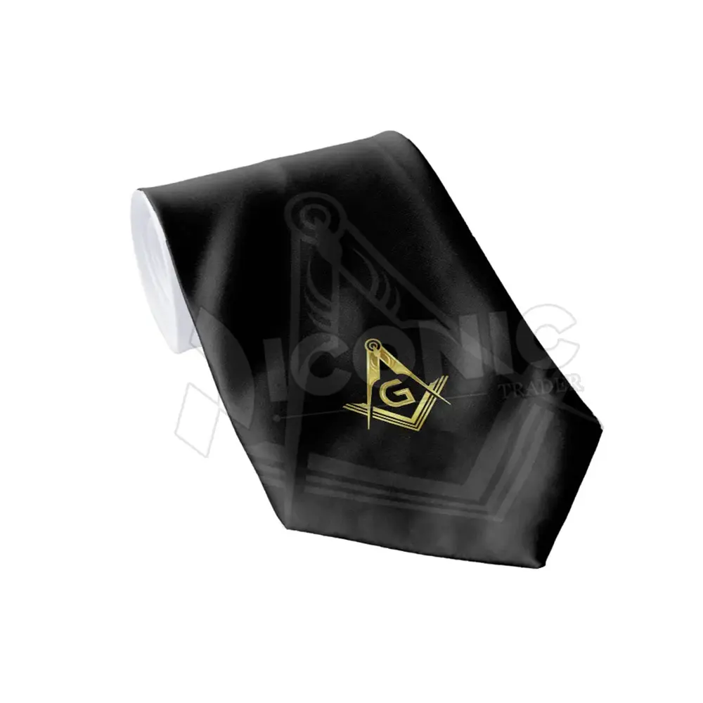 Men Silk Masonic Customize Regalia Tie Blue Color Logo Printed Men Best Sale Regalia Tie For Online Sale