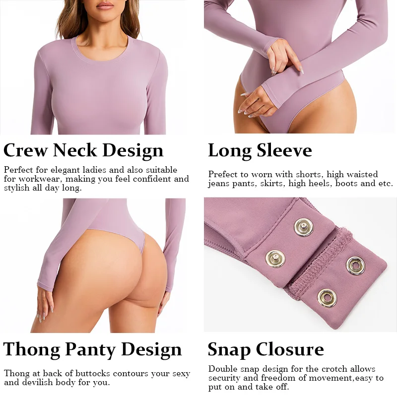 Daily Wear One Piece Bodysuit Shapewear Nylon And Spandex Button Shaper Gym And Jump Crunched Plus Size Workout Bodysuits Women