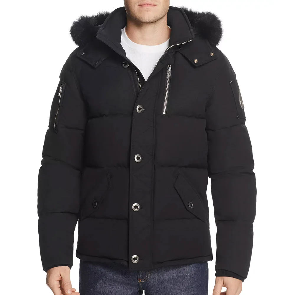 2023 Winter Christmas Quilted Jackets Hooded Outwear Down Coat For Men