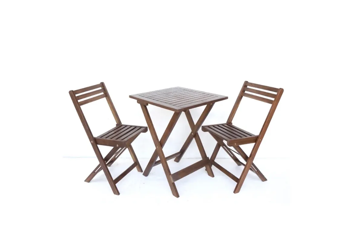 ACACIA WOODEN BISTRO TABLE AND CHAIR SET WITH GREEN COLOR 3D Model Graphic Design Exterior Outdoor Garden Furniture CHEAP PRICE