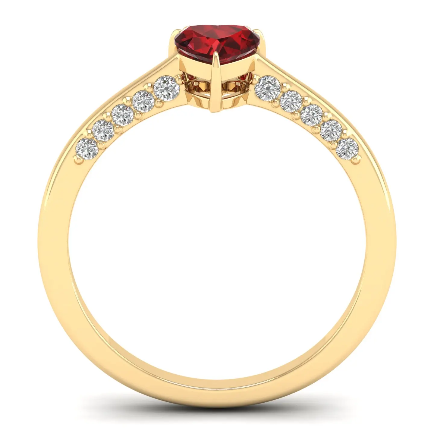 REYES Wholesale Price IGI Certified Engagement Wedding Ring Solid 14K 18K 22K Yellow Gold Ruby Gemstone Fine Jewelry for Women