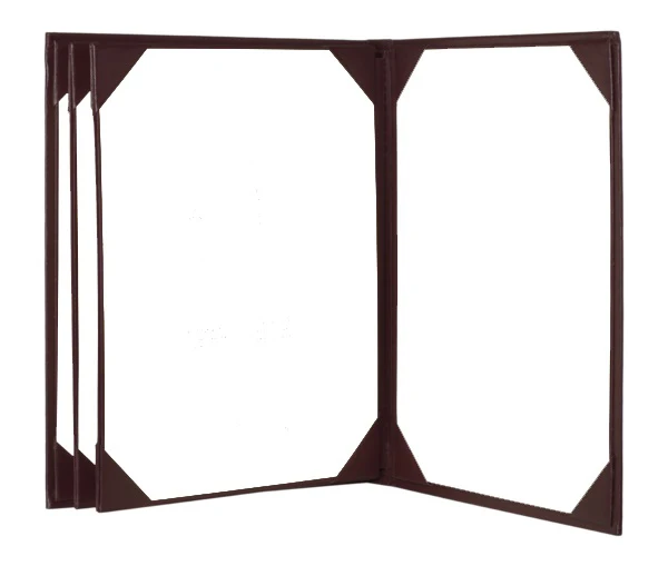High Quality A4 PU Leather Restaurant Menu Cover