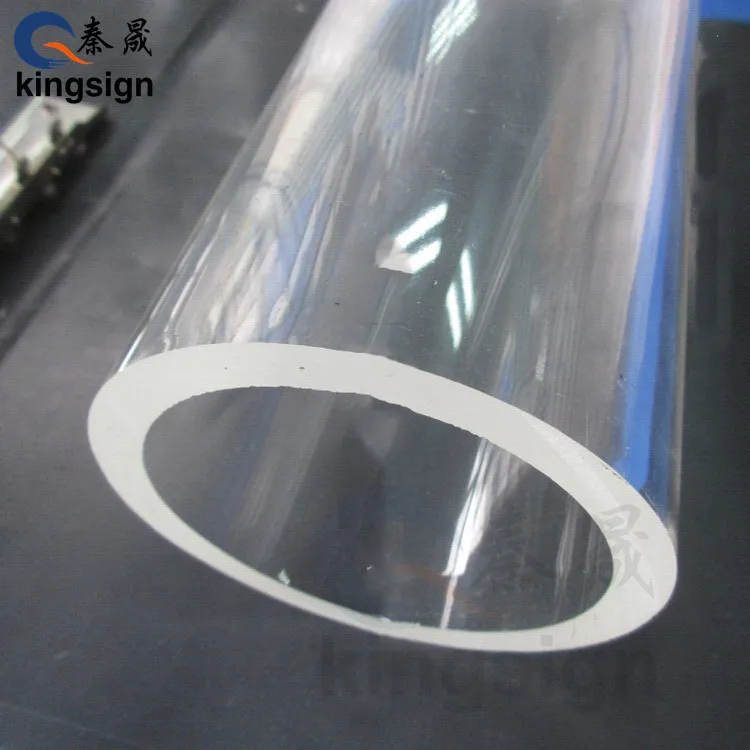 Kingsign excellent quality 10 years popular product once cast acrylic tube for high pressure test purpose
