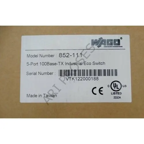 WAGO 852-111 Endüstriyel ECO Ethernet переключатель 5 портов Быстрый DIN Ray Montaj