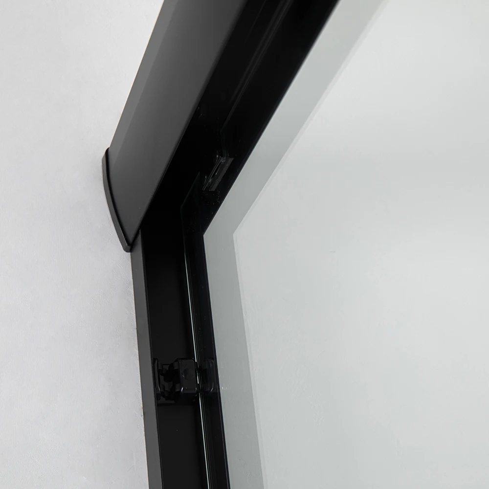 Wholesale Semi-frameless black aluminium sliding Shower glass doors double sliding bathroom bathtub shower glass door