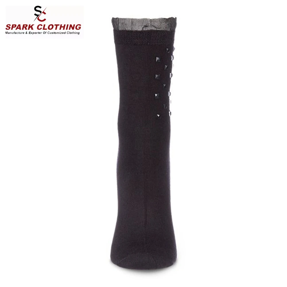 Black Plain Socks For Adults Cotton Custom Fabric Winter Season Wear Comfortable Socks Made in Pakistan