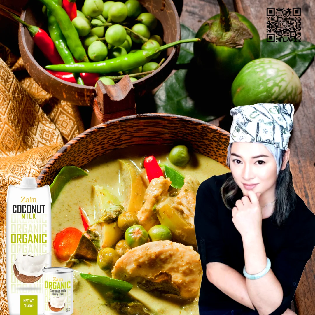 AjintaiZen Christmas gifts newyear Canned Green Curry Chicken Brest Wing Ham spicy Thai herbal  fine food healthy choices Zain