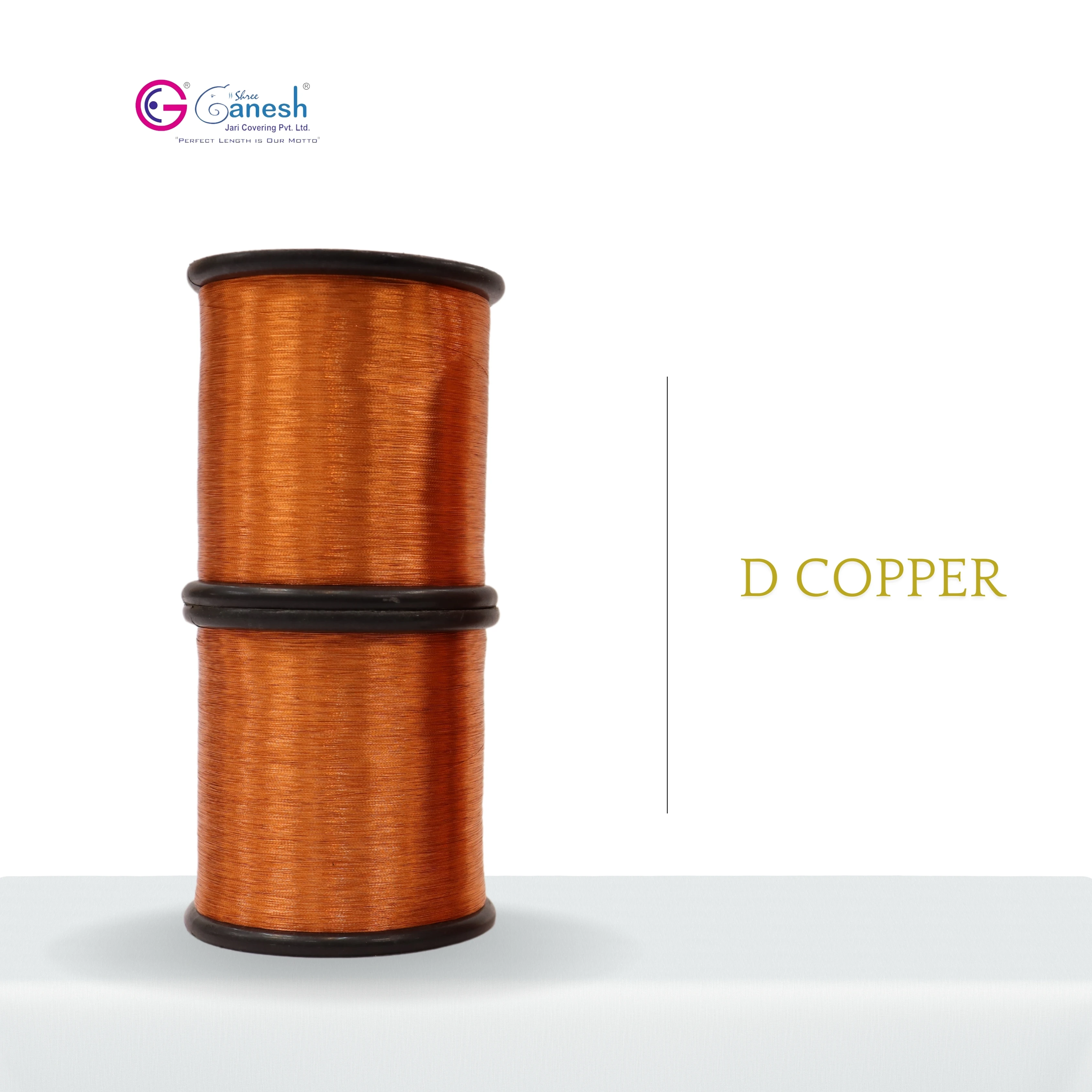 D Copper Metallic Jari Kasab Embroidery Yarn High Tenacity Polyester Yarn for Hand Knitting Lurex Registered Trademark