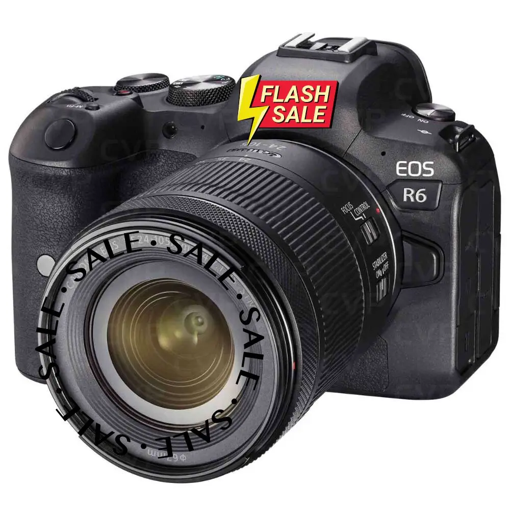Digital Camera R6 Full-Frame Mirrorless Camera + RF24-105mm F4-7.1 is STM Lens Kit