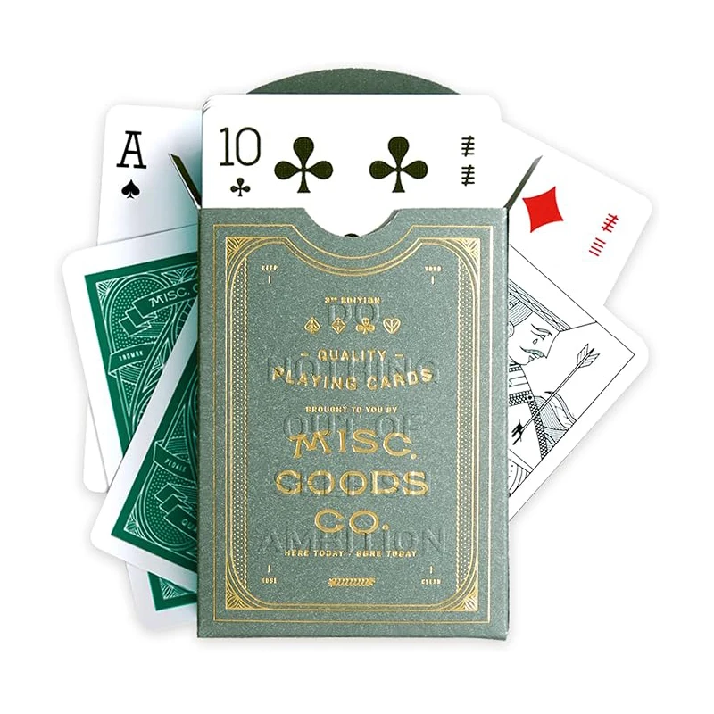 Waterproof Sublimation Playing Card With Box Front And Back Printing Logo Gold Paper  Plastic Game Custom Poker Playing Card