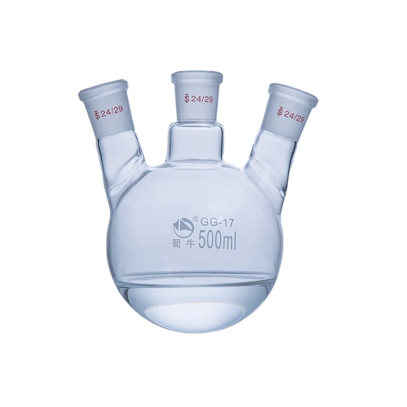 25 50 100 150 250 500 1000 2000 3000 5000 10000 20000 30000 50000ml three ports Short Path Distillation Glass Round Bottom Flask