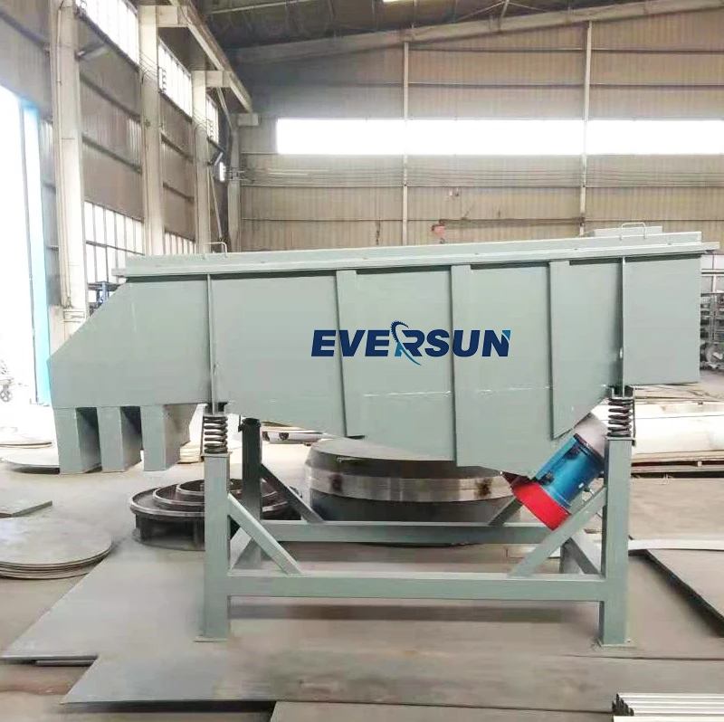 Industrial salt powder particle coarse material screening carbon steel linear screening machine