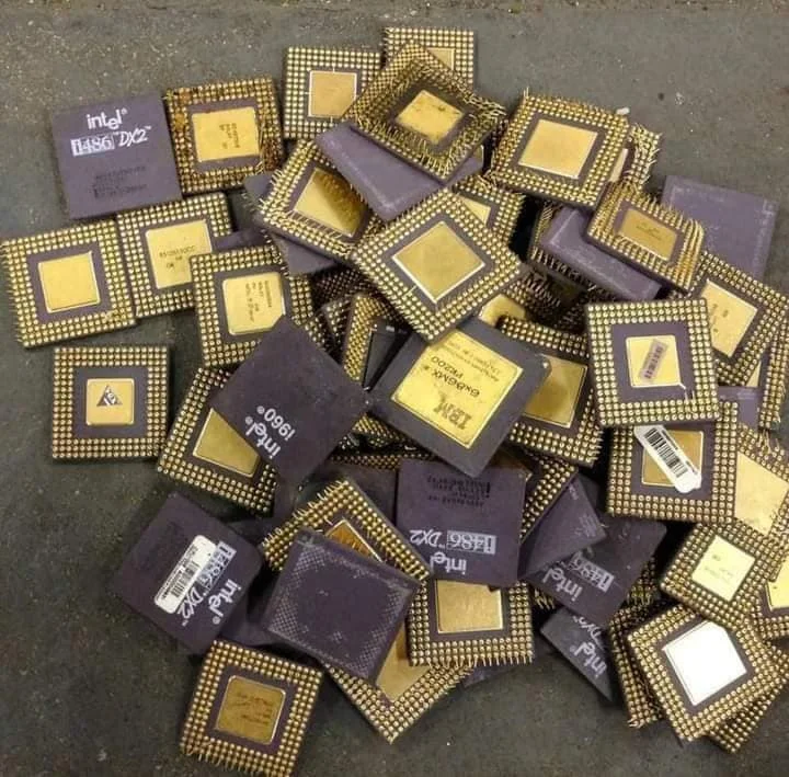Pentium Pro Ceramic CPU, CPU CERAMIC PROCESSOR SCRAPS , RAM SCRAP