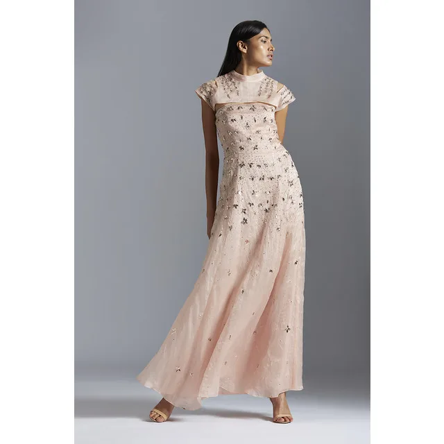 Excellent Quality Tube Umbrella Gown With Details for Women Party & Wedding Wear from Indian Exporter At Affordable Prices