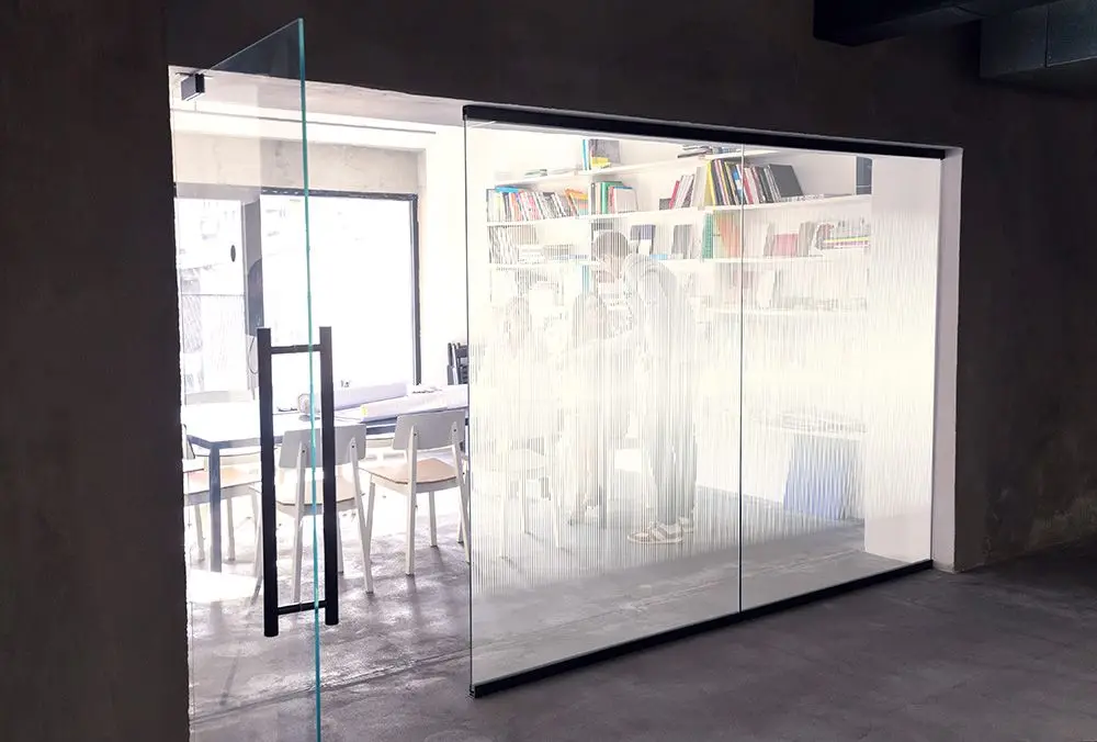 LAUFEN Factory Office Glass PET Film Privacy Glass Matte Dual Blades Gradient Glass Sticker for Office Windows LF24-MDB