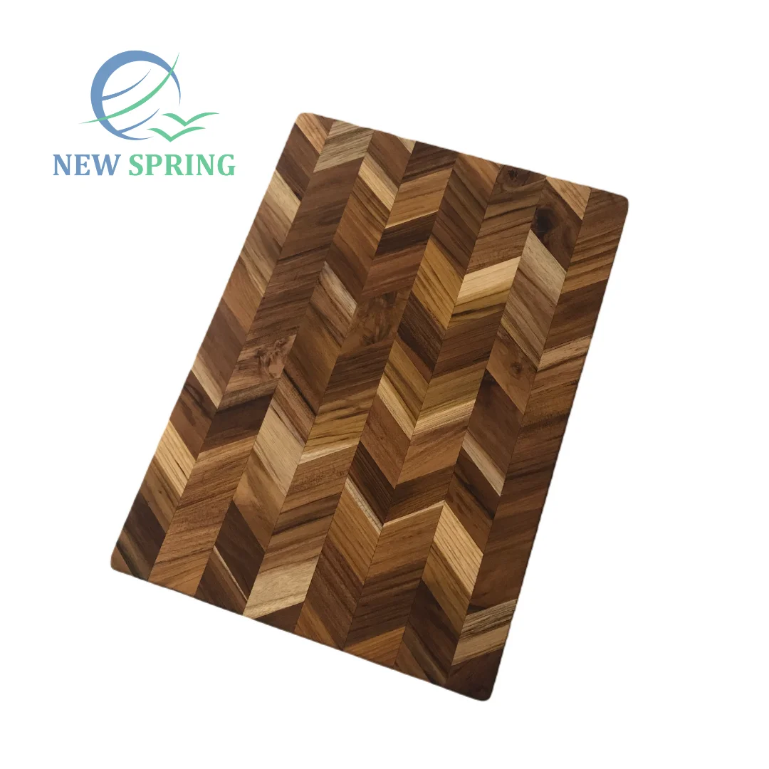 Gourmet wooden square cutting board -Teak wood cutting board - wooden serving board Classic Reversible End Bead Block Teak