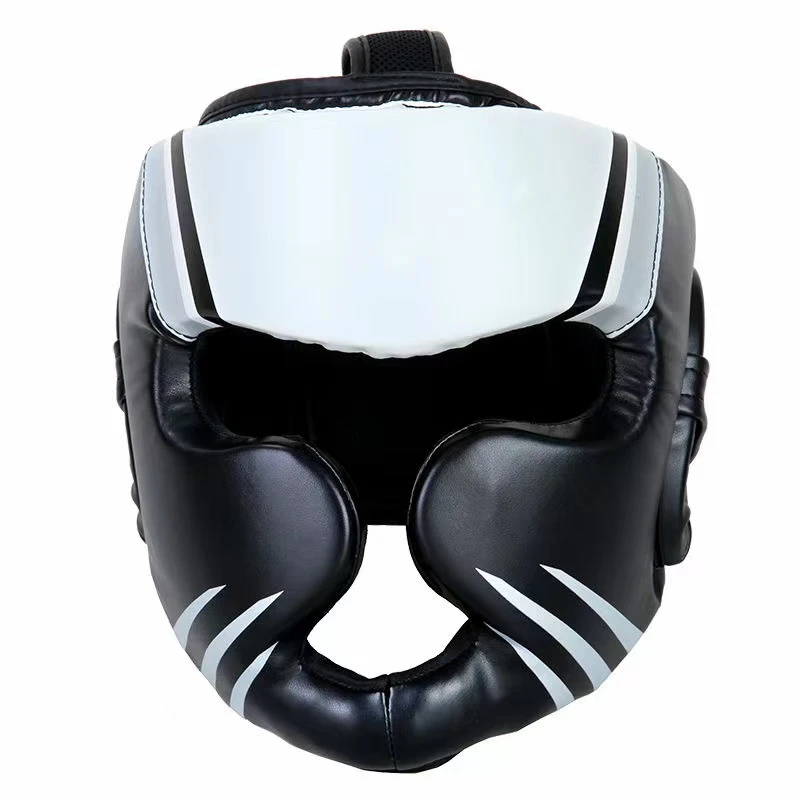 Good Headgear Boxing Head guard Training Helmet Kick Boxing Protection Gear bright leather boxing helmet factory price