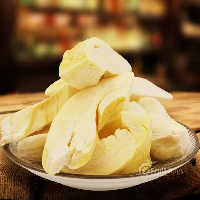 Vietnam Dried Durian Chips Fruit Naturally Delicious Ripened Freeze Durian Fruit For Healthy Vegetarian Dried Preserved