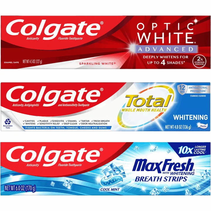 Colgate Mint Flavored Anti-Cavity Toothpaste 100g/200g Sizes Herbal Chemical Whitening Formula Adults World Wide Shipping