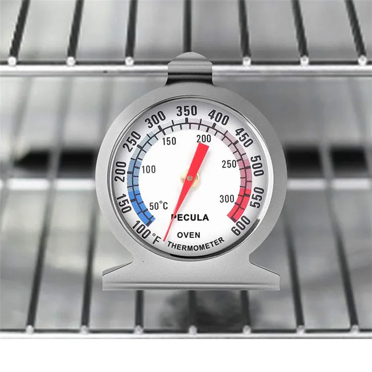 Home  oven Thermometer Kitchen Hanging Hook Panel Base Stainless Steel Dial Bimetal Fridge Freezer Refrigerator Thermometer