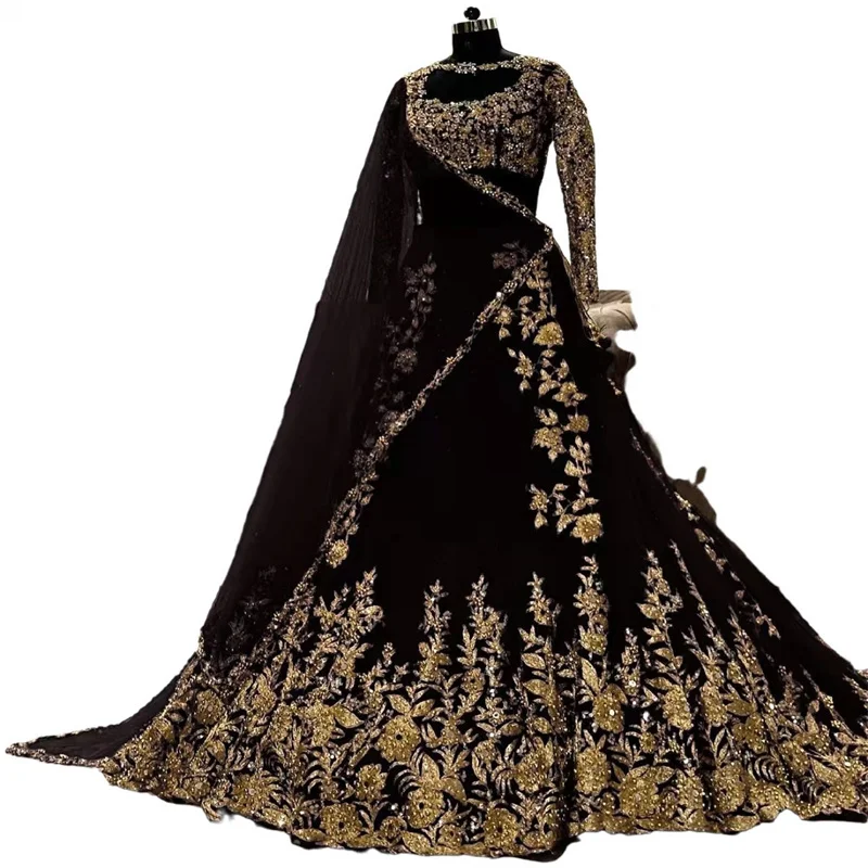 Hot Selling Indian Pakistani Embroidery Party Wear Lahenga Choli For Women Fashion 2023 wedding wear girls india collection