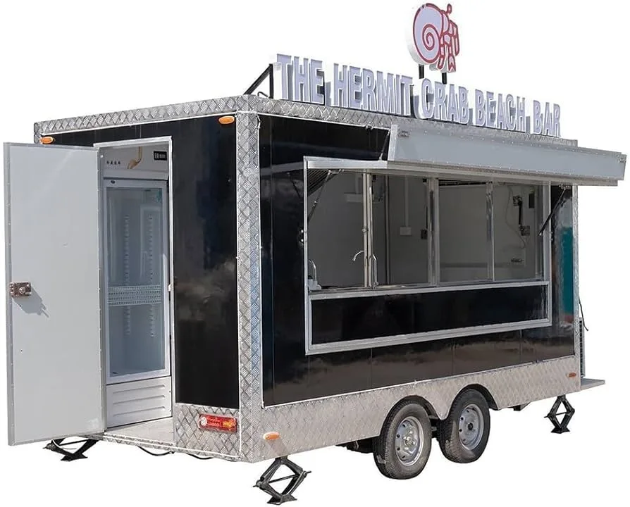 four-wheel food truck Automatic food truck Outdoor mobile trailer for sale to USA order mobile food truck