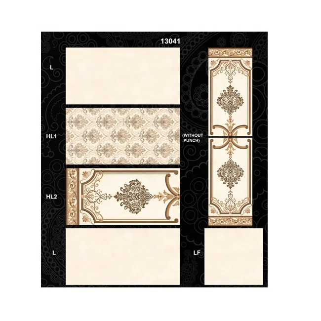 Floor And Wall Tiles Marble Texture Glossy Luster Modern Design Style 300x600 mm Size Glazed Ceramic Tiles