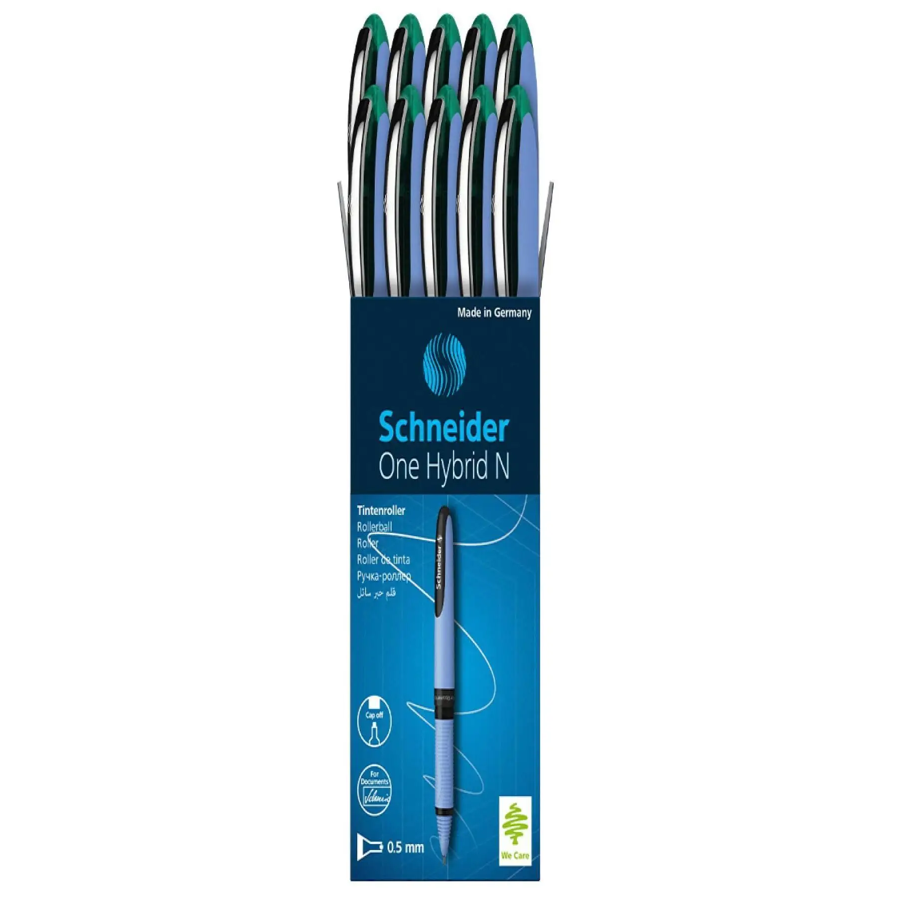 Schneider One Hybrid N игольчатый наконечник 0 5 шариковая ручка зеленый