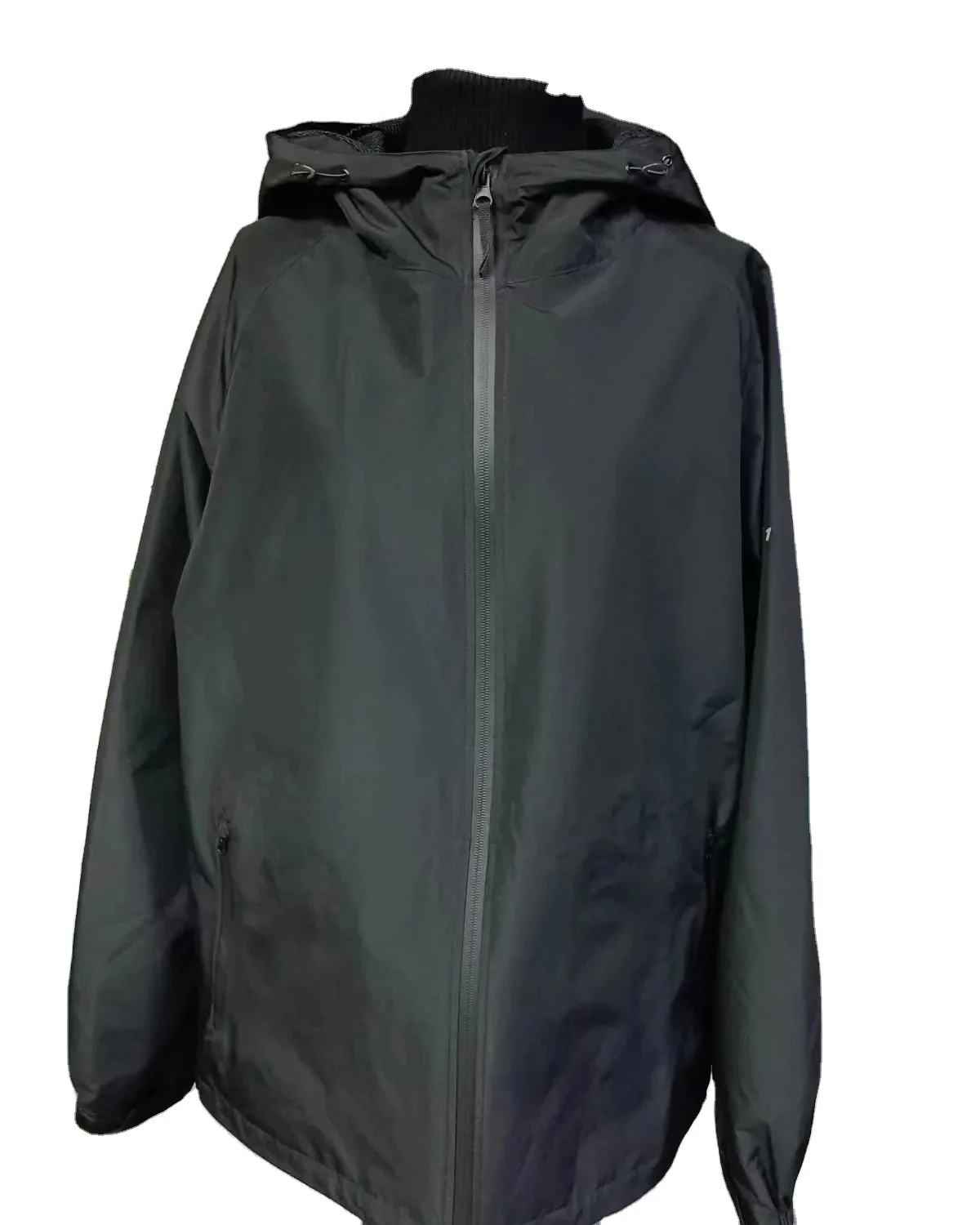 Mens Water-Resistant Hooded Jacket Zip-Front Wind- and Water-Resistant Hooded Jacket OEM Custom Hiking Outdoor WindbreakerJacket