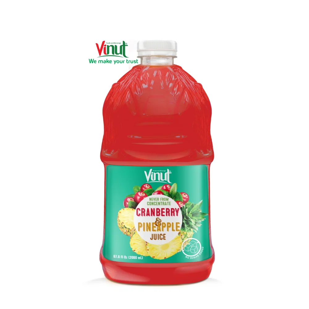 2000ml Bottle VINUT 100% Juice Family Size Fresh juice Cranberry and Pineapple Manufacturer Directory