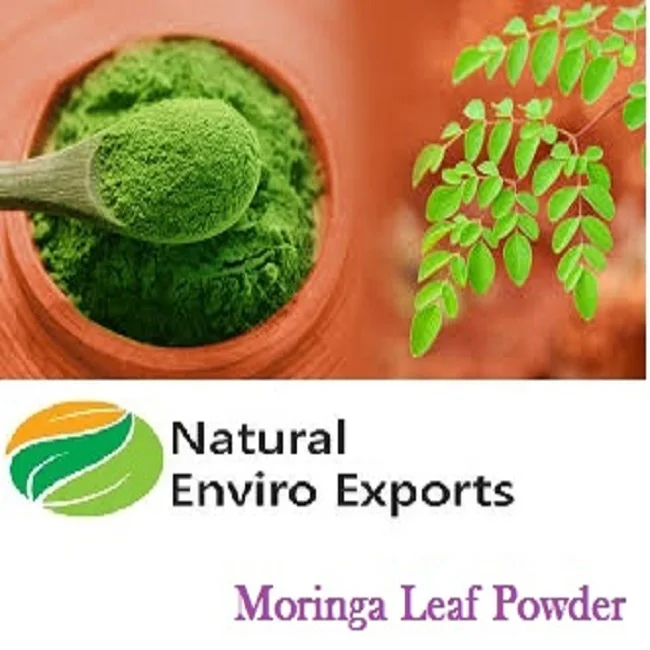 Polvo y tabletas de hoja de moringa organica de alto grado de la marca Enviro