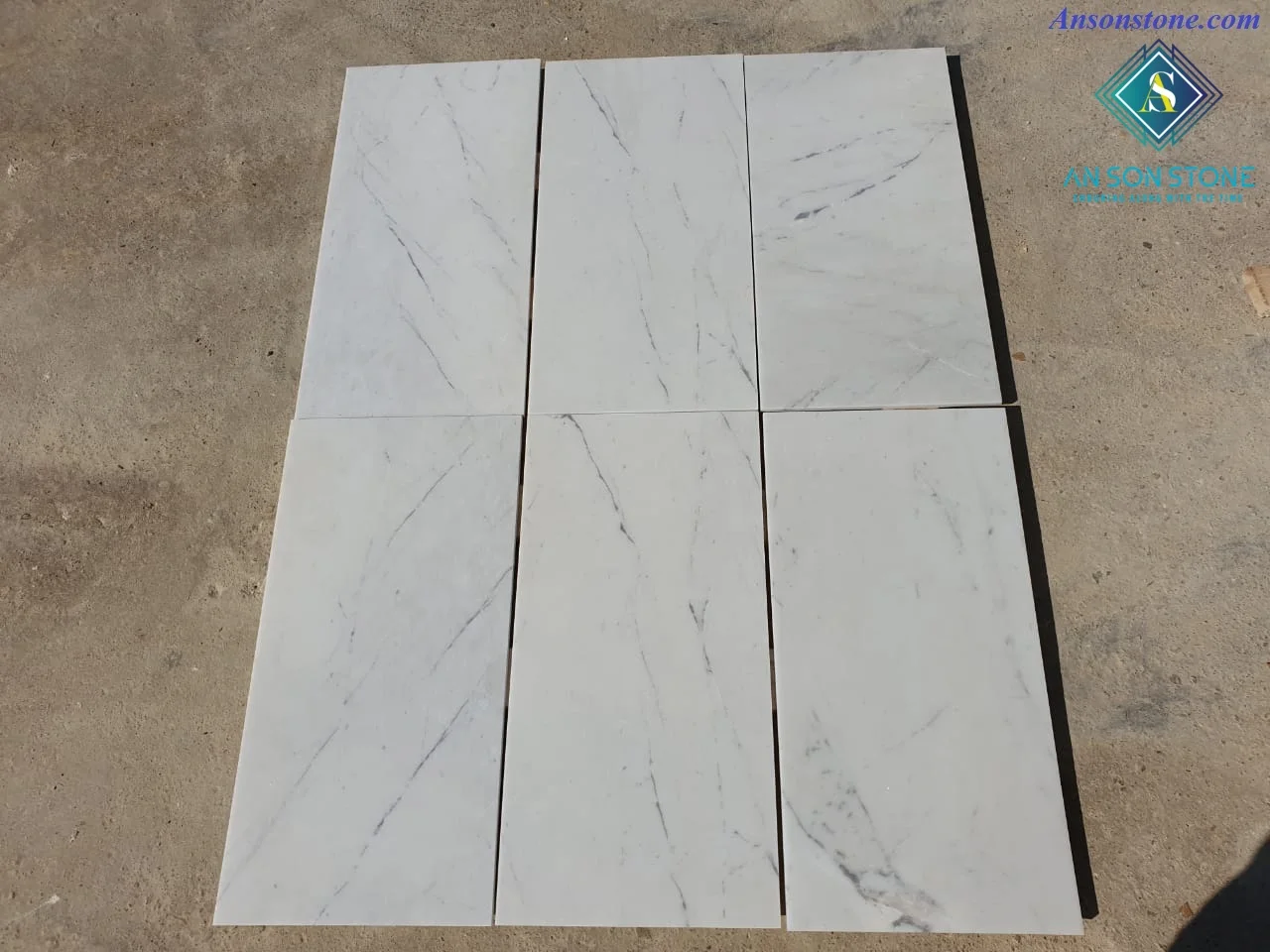 Selected Quality Polished Carrara Marble Tiles For Flooring and Wall Cladding