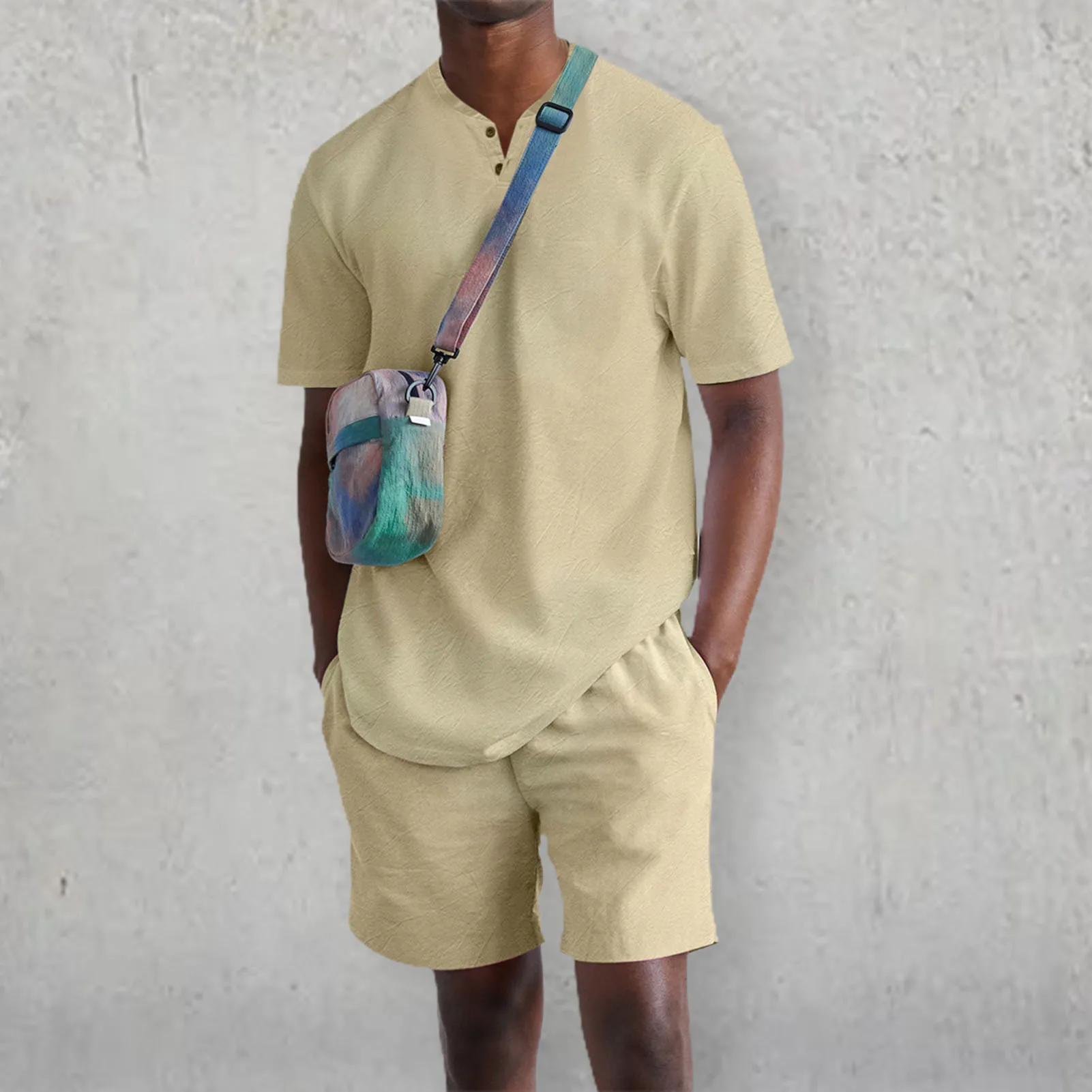 Custom made short set men summer and spring wear premium quality summer sets for men with your own logo