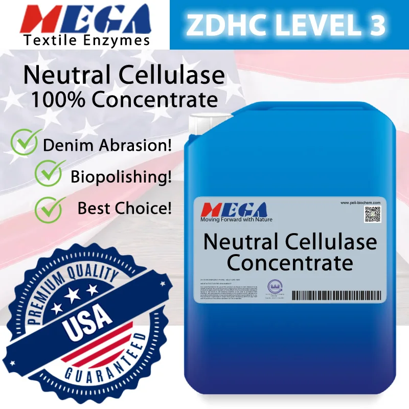 MEGA Cellulase Enzyme Textile Cellulase Enzyme Denim Acid Liquid Complete Function Enzyme Washing High Concentration