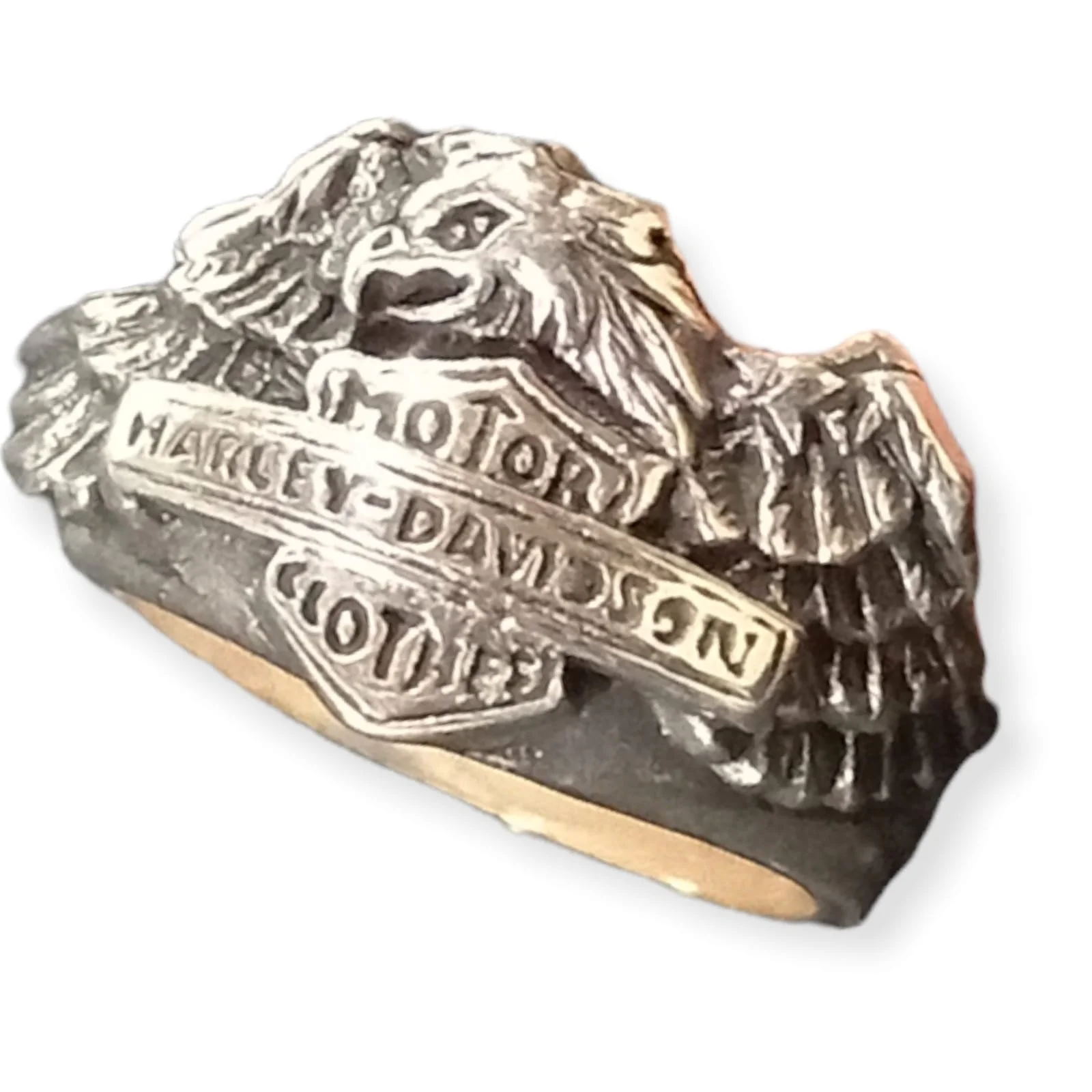 NY-R055- Sterling Silver Small Biker Ring  For Men Women Ring Suitable For Gift For Men And Women