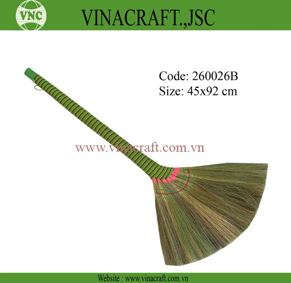 Vietnam Products Long handle grass broom Wooden Environmentally Household Cleaning Tools Hot  Sale