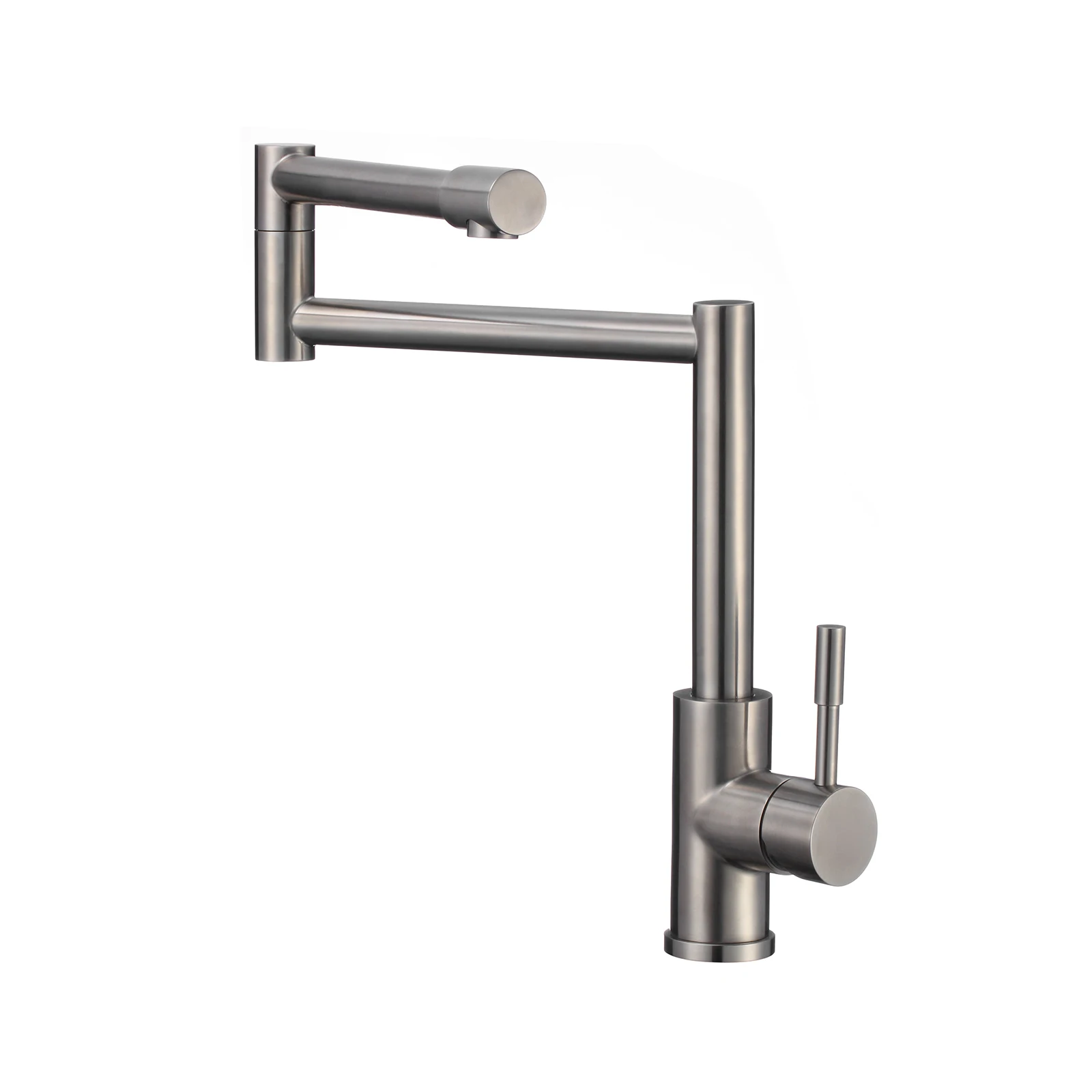 Foldable SUS304 Stainless Steel Deck Mount Pot Filler Kitchen Faucet with Single Lever Stove Filler Kitchen Taps