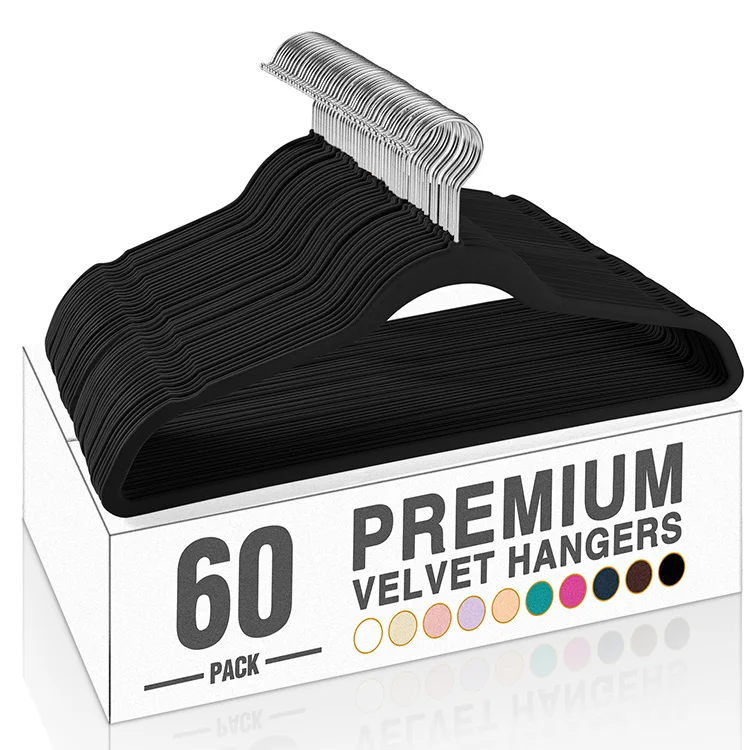 Классические Современные Индивидуальные Красочные нескользящие бархатные флокированные вешалки для костюмов